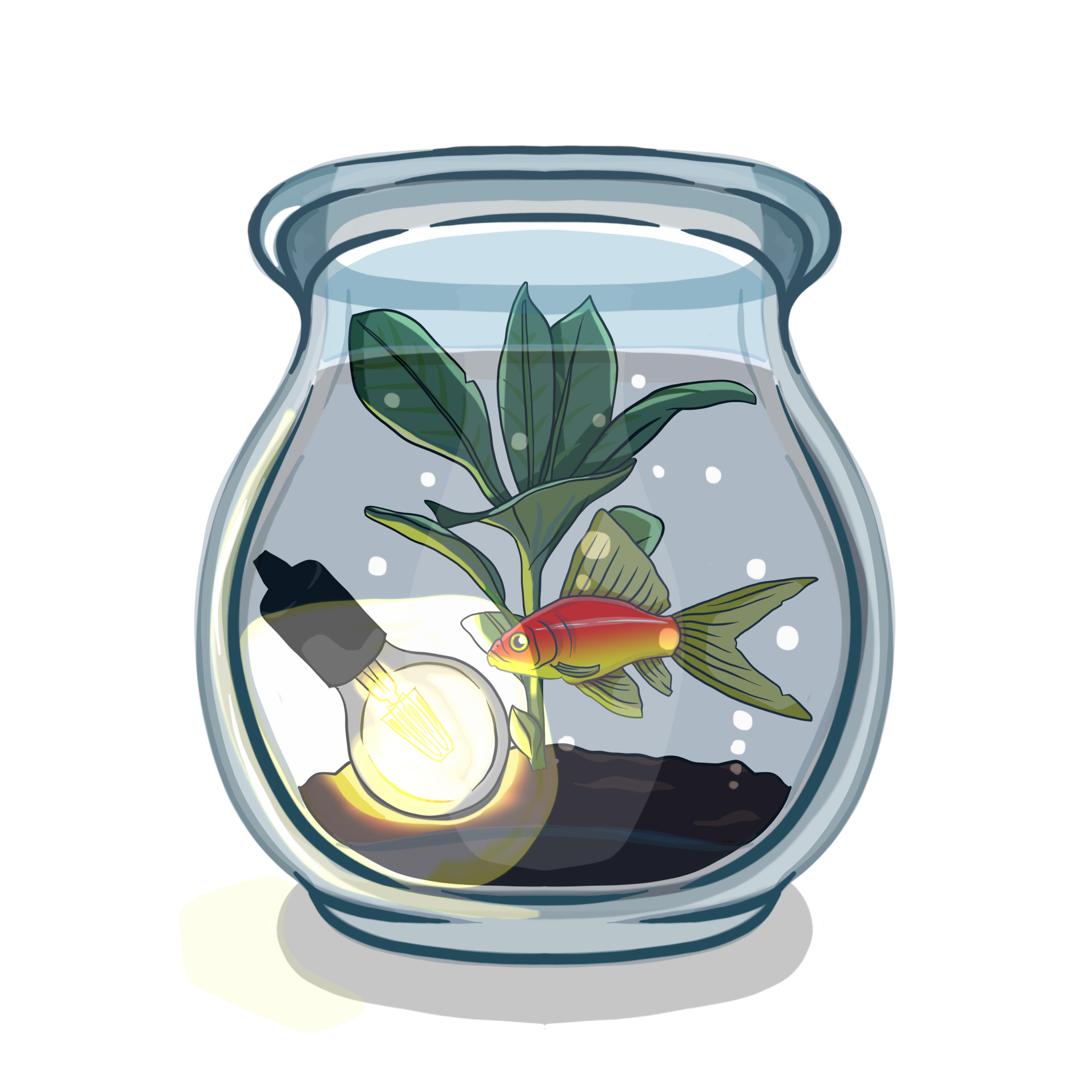 Tričko s potiskem Akvárium