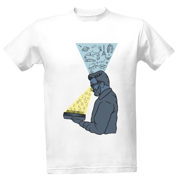 Tričko s potiskem Čtenář