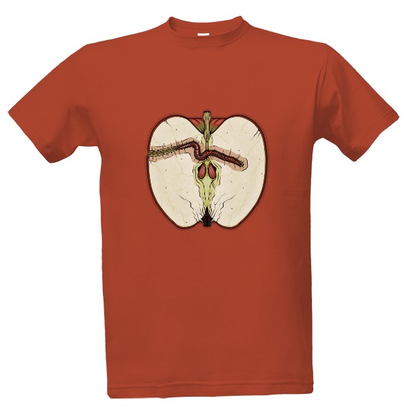 Tričko s potiskem Jablko s červem