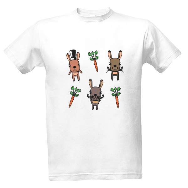 Tričko s potiskem Králíčí přátelé