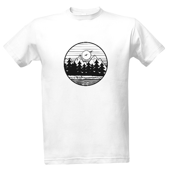 Tričko s potiskem Lesík v kolečku