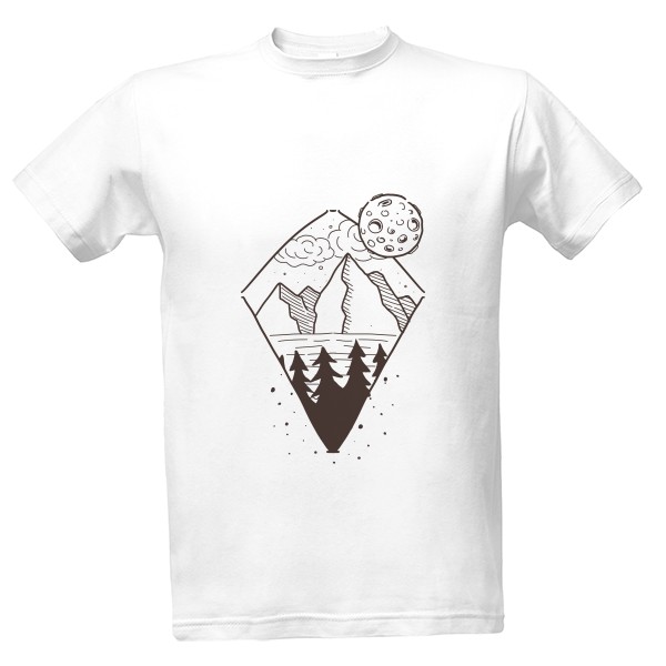 Tričko s potiskem Noční krajina