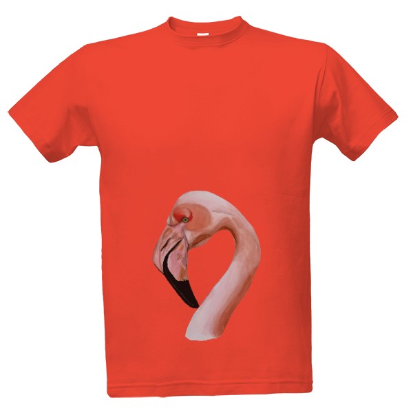 Tričko s potiskem Plameňák