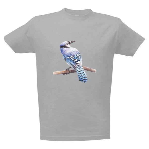 Tričko s potiskem Pták na větvi