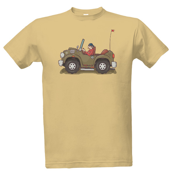 Tričko s potiskem Vidlák na výletě